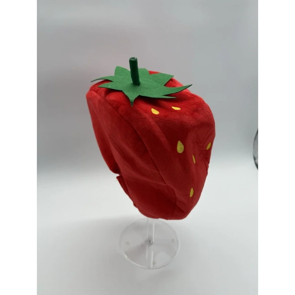 Cute Plush Hat Strawberry Soft‎ Funny Novelty Costume Accessories for Dress up